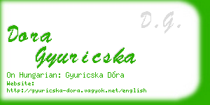 dora gyuricska business card