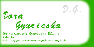 dora gyuricska business card